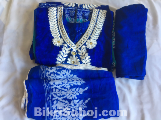 Blue stitched 3 piece.New for women